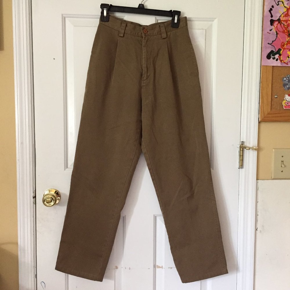 VTG High-Waisted Brown Pleated Trousers